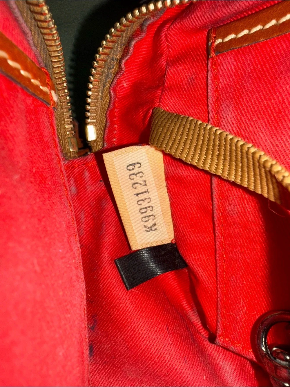 Vintage Dooney & Bourke Red Pebbled Leather Crossbody Bag